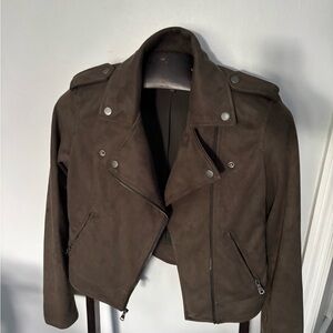 Banana Republic Faux Suede Moto Jacket